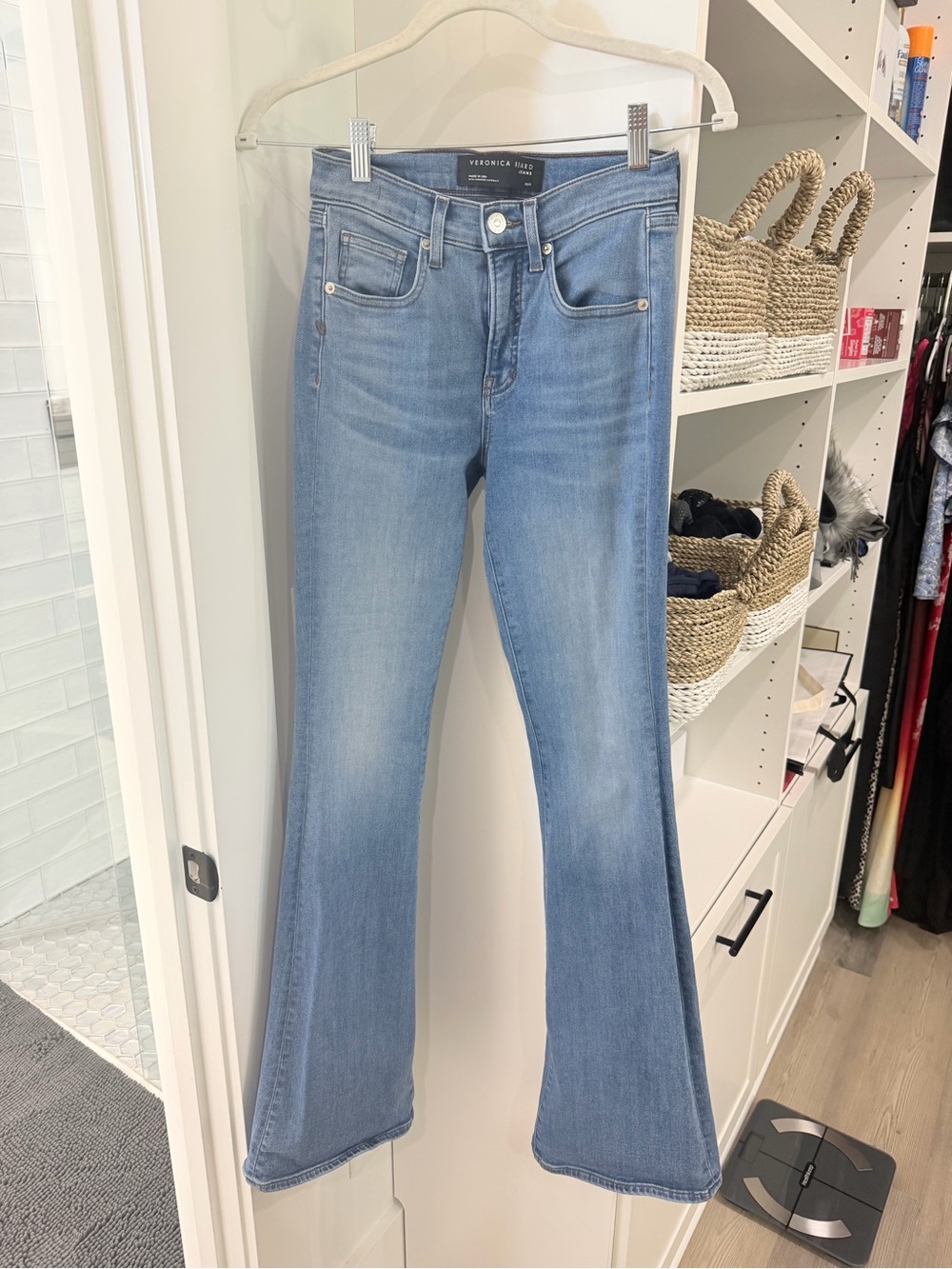 Veronica Beard Medium Wash Wide-Leg Jeans